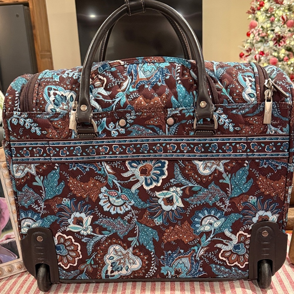 Vera Bradley Java Blue Rolling Suitcase - image 5